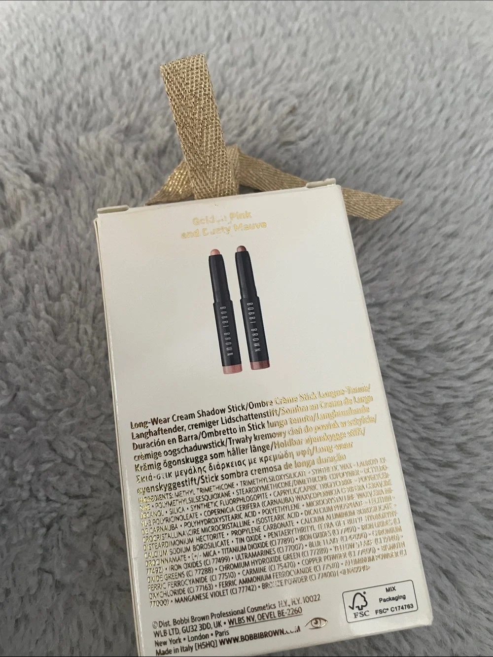 Bobbi Brown Mini Shadow Stick Duo - Pink & Gold Packaging
